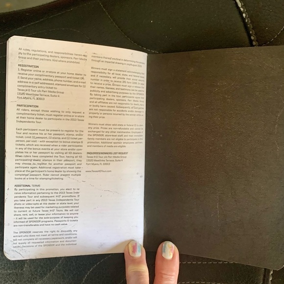 🏍 2013 Harley-Davidson Texas Independents Tour "Passport" Book (RARE) - Picture 6 of 7